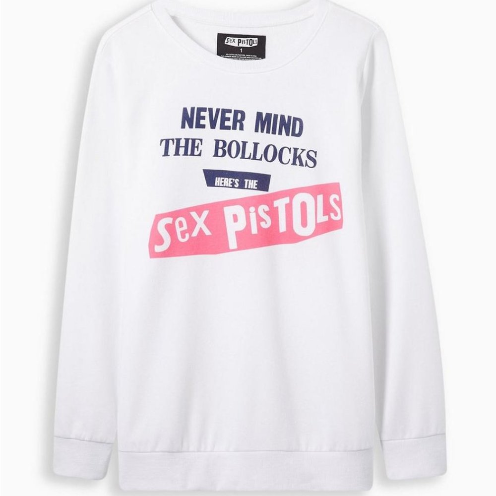 ❤NWT TORRID SWEATSHIRT ☆ 1980s ☆ SEX PISTOLS BAND ☆ GRAPHIC PLUS SIZE